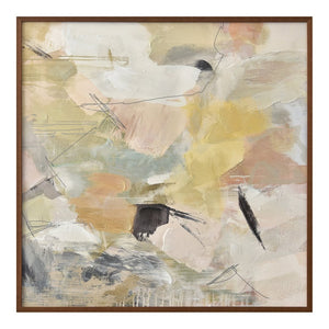 English Elm Framed Abstract Canvas Wall Art Soft Pastel Acrylic Painting for Living Room Decor B2769P523691