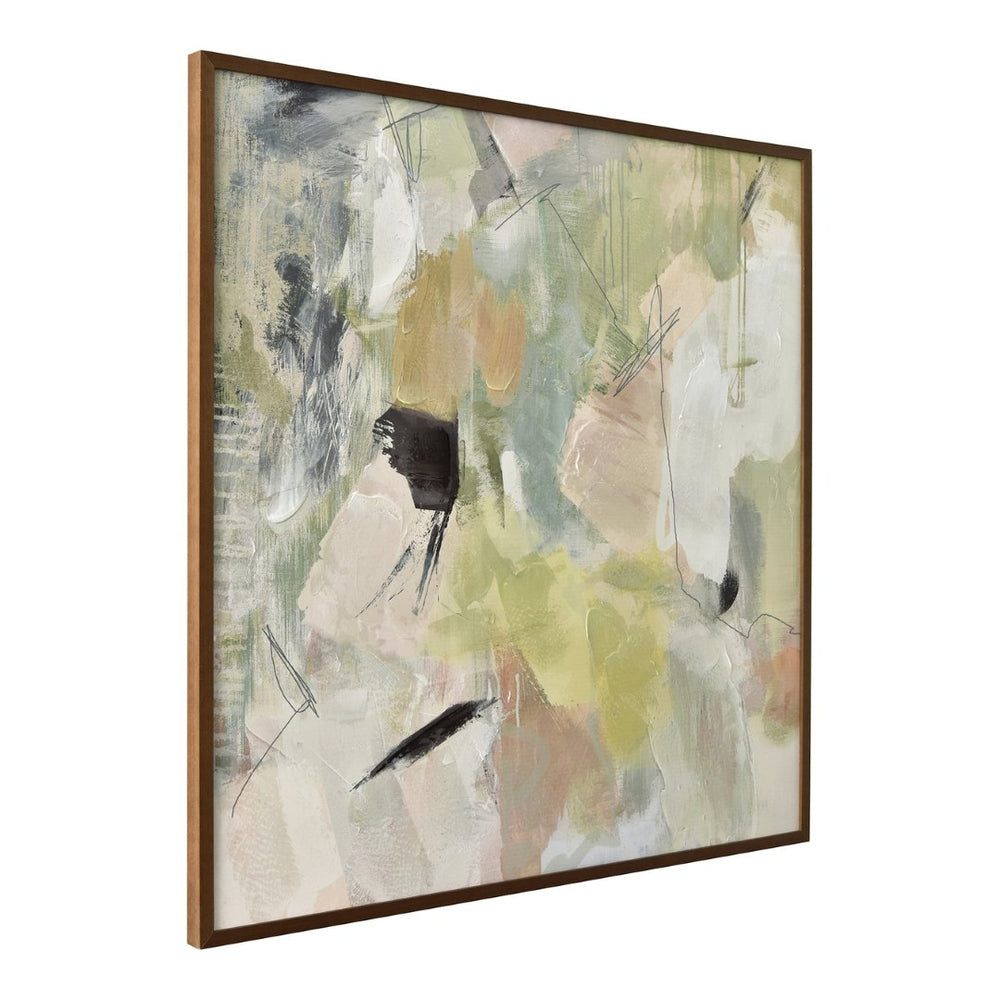 English Elm Framed Abstract Canvas Wall Art Soft Pastel Acrylic Painting for Living Room Decor B2769P523691