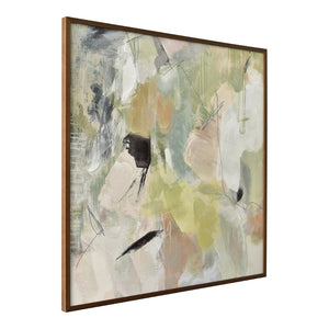 English Elm Framed Abstract Canvas Wall Art Soft Pastel Acrylic Painting for Living Room Decor B2769P523691