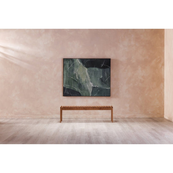 English Elm Framed Large Format Canvas Wall Art Rich Green Tones Gallery Ready Living Room Decor Verdant Palette B2769P523694