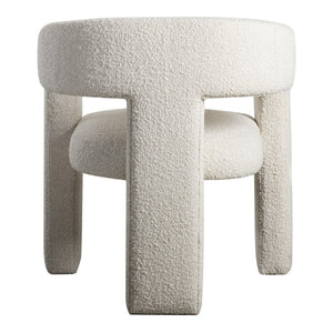 English Elm Armchair, Sculptural Boucle Upholstered Accent Seat for Modern Living Room Decor B2769P523713