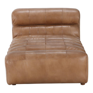 English Elm Chaise, Lounge in Top-grain Leather with Feather Blend Cushions for Living Room B2769P523726