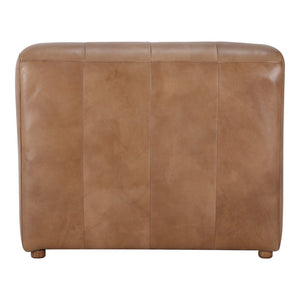 English Elm Chaise, Lounge in Top-grain Leather with Feather Blend Cushions for Living Room B2769P523726