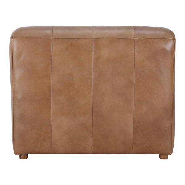 English Elm Chaise, Lounge in Top-grain Leather with Feather Blend Cushions for Living Room B2769P523726