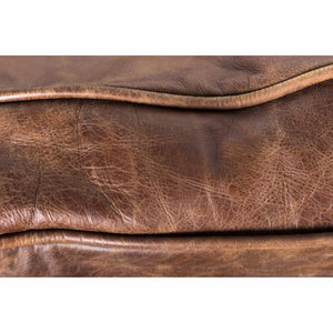 English Elm Sofa, Three Seat Top Grain Leather with Exposed Wood Frame for Rustic Living Rooms B2769P523736