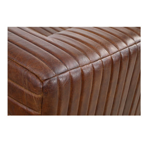 English Elm Sofa, Channel Stitched Top Grain Leather Three Seat Living Room Architectural Design B2769P523740