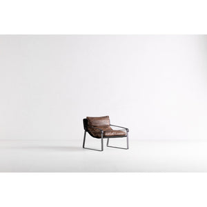 English Elm Club Chair Top Grain Aniline Leather Accent Seat for Living Room or Study B2769P523743