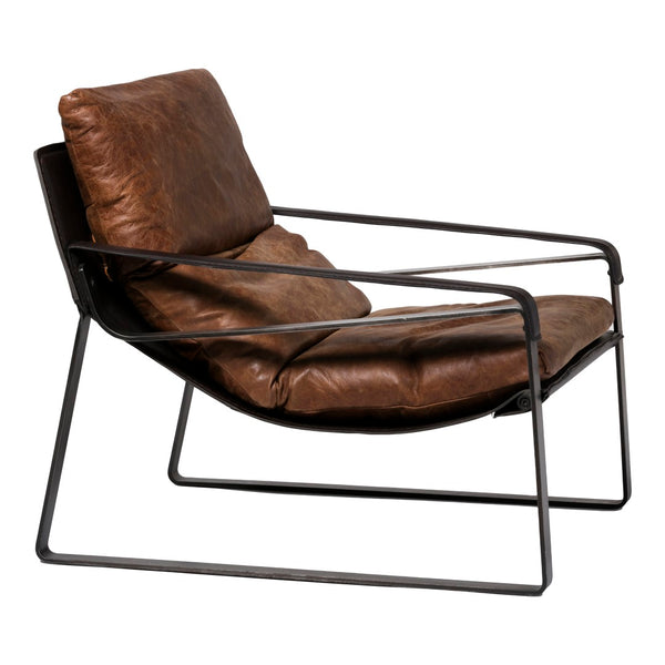 English Elm Club Chair Top Grain Aniline Leather Accent Seat for Living Room or Study B2769P523743