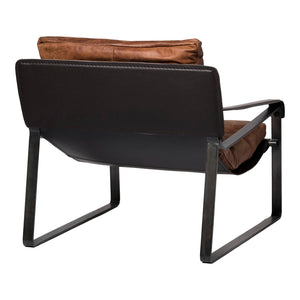 English Elm Club Chair Top Grain Aniline Leather Accent Seat for Living Room or Study B2769P523743