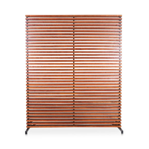 English Elm Room Divider Panel Hardwood Slats Aluminum Frame Open Plan Living Space Accent B2769P523760