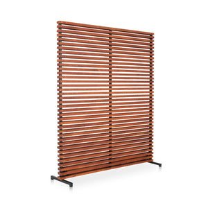 English Elm Room Divider Panel Hardwood Slats Aluminum Frame Open Plan Living Space Accent B2769P523760