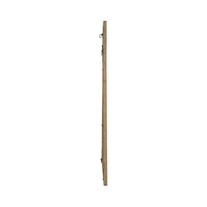 English Elm Floor Mirror with Reclaimed Wood Frame Weathered Grain Texture for Bedroom or Entryway B2769P523766