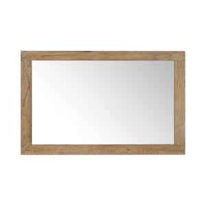 English Elm Floor Mirror with Reclaimed Wood Frame Weathered Grain Texture for Bedroom or Entryway B2769P523766