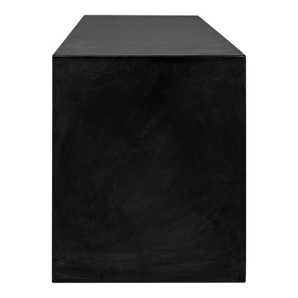 English Elm Bench, Fiber Reinforced Concrete Sculptural Seat for Modern Indoor Outdoor Spaces Black B2769P523772