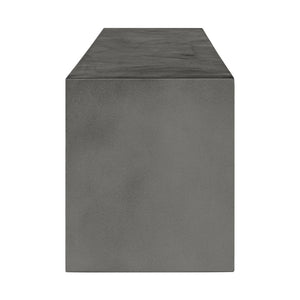English Elm Bench, Fiber Reinforced Concrete Sculptural Seat for Modern Indoor Outdoor Spaces Grey B2769P523778