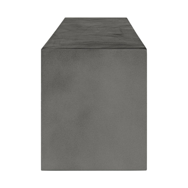 English Elm Bench, Fiber Reinforced Concrete Sculptural Seat for Modern Indoor Outdoor Spaces Grey B2769P523778
