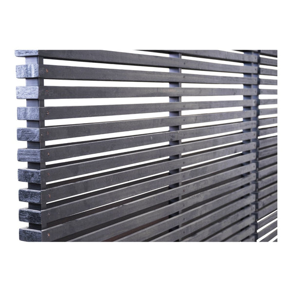 English Elm Screen, Hardwood Slat Room Divider with Aluminum Frame for Modern Open Living B2769P523779
