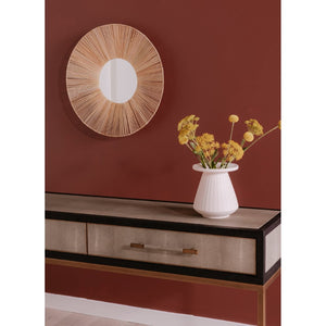 English Elm Console Table Art Deco Shagreen Top Brass Leg Accents Black Oak Entryway Statement B2769P530536