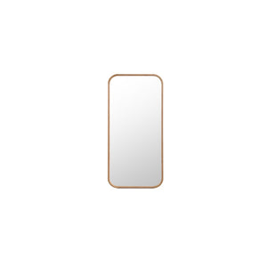 English Elm Floor Mirror Solid Oak Frame with Rounded Corners Natural Wood Grain Bedroom Entryway B2769P530544