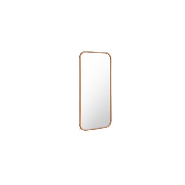 English Elm Floor Mirror Solid Oak Frame with Rounded Corners Natural Wood Grain Bedroom Entryway B2769P530544