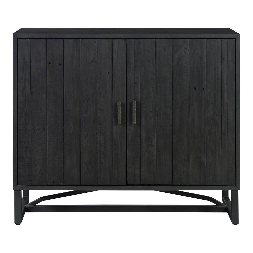 English Elm Cabinet, Reclaimed Pine Media Storage with Stainless Steel Base Industrial Farmhouse B2769P538949