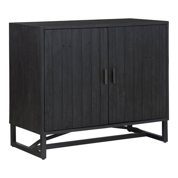 English Elm Cabinet, Reclaimed Pine Media Storage with Stainless Steel Base Industrial Farmhouse B2769P538949
