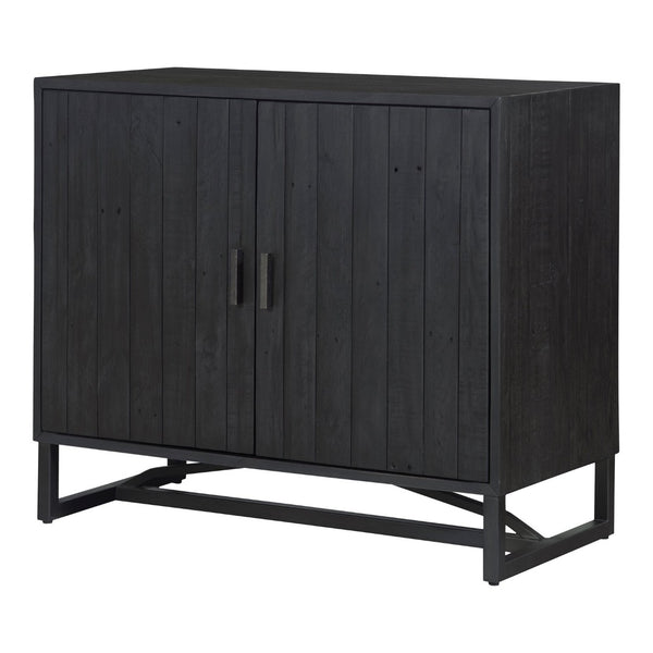 English Elm Cabinet, Reclaimed Pine Media Storage with Stainless Steel Base Industrial Farmhouse B2769P538949