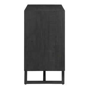 English Elm Cabinet, Reclaimed Pine Media Storage with Stainless Steel Base Industrial Farmhouse B2769P538949