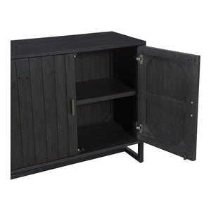 English Elm Cabinet, Reclaimed Pine Media Storage with Stainless Steel Base Industrial Farmhouse B2769P538949