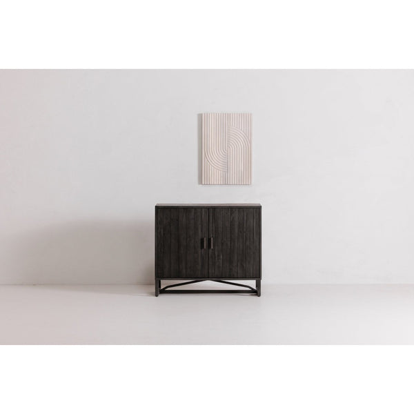 English Elm Cabinet, Reclaimed Pine Media Storage with Stainless Steel Base Industrial Farmhouse B2769P538949