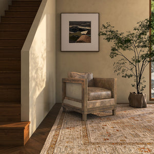 English Elm Club Chair Solid Rubberwood Genuine Leather Brass Stud Trim Study Library Lounge B2769P538952