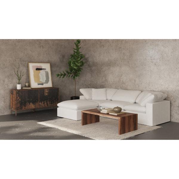 English Elm Sideboard, Solid Mango Wood and Iron Base Rustic Industrial Storage for Dining Rooms B2769P538953