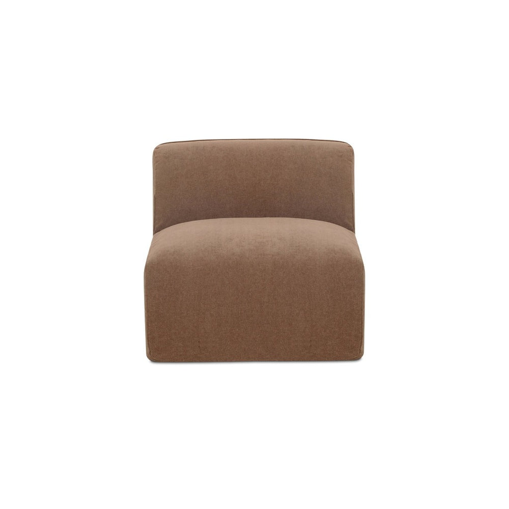 English Elm Modular Slipper Chair with Down Fill Cushioning and Washable Polyester Slipcover B2769P538956