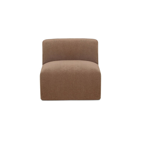 English Elm Modular Slipper Chair with Down Fill Cushioning and Washable Polyester Slipcover B2769P538956