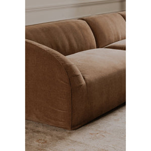 English Elm Modular Slipper Chair with Down Fill Cushioning and Washable Polyester Slipcover B2769P538956