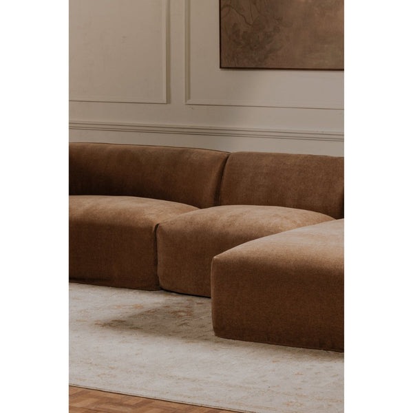English Elm Modular Slipper Chair with Down Fill Cushioning and Washable Polyester Slipcover B2769P538956