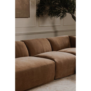 English Elm Modular Slipper Chair with Down Fill Cushioning and Washable Polyester Slipcover B2769P538956