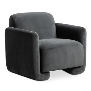 English Elm Slipper Chair with Pine Frame Polyester Upholstery for Bedroom or Reading Nook B2769P538960