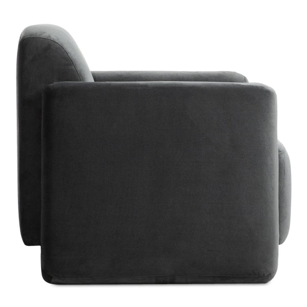 English Elm Slipper Chair with Pine Frame Polyester Upholstery for Bedroom or Reading Nook B2769P538960
