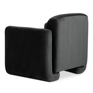 English Elm Slipper Chair with Pine Frame Polyester Upholstery for Bedroom or Reading Nook B2769P538960