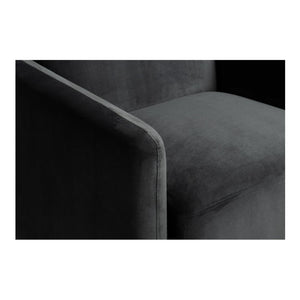 English Elm Slipper Chair with Pine Frame Polyester Upholstery for Bedroom or Reading Nook B2769P538960