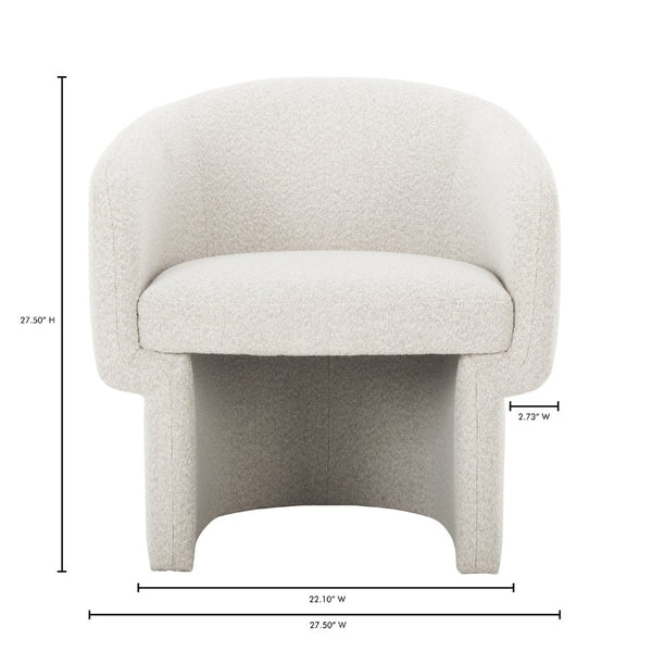 English Elm Accent Chair Art Deco Curved Silhouette Velvet Recycled Polyester Living Room Seat B2769P538961