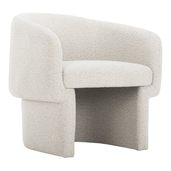 English Elm Accent Chair Art Deco Curved Silhouette Velvet Recycled Polyester Living Room Seat B2769P538961
