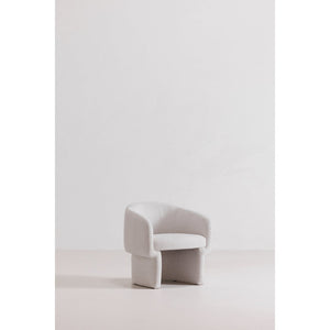 English Elm Accent Chair Art Deco Curved Silhouette Velvet Recycled Polyester Living Room Seat B2769P538961