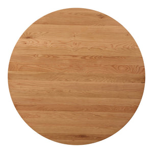 English Elm Coffee Table Round Solid White Oak Natural Grain Low Profile Living Room Accent B2769P538962