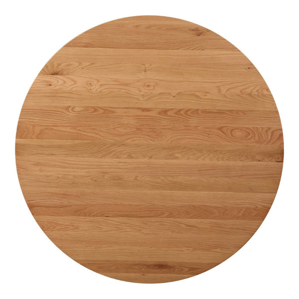 English Elm Coffee Table Round Solid White Oak Natural Grain Low Profile Living Room Accent B2769P538962