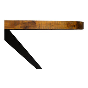 English Elm Coffee Table Oval Solid Acacia Wood Herringbone Surface Warm Rustic Living Room Accent B2769P542759