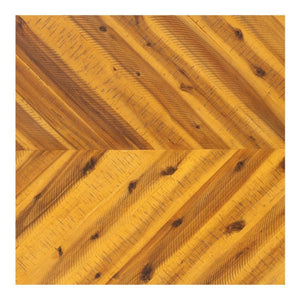 English Elm Coffee Table Oval Solid Acacia Wood Herringbone Surface Warm Rustic Living Room Accent B2769P542759
