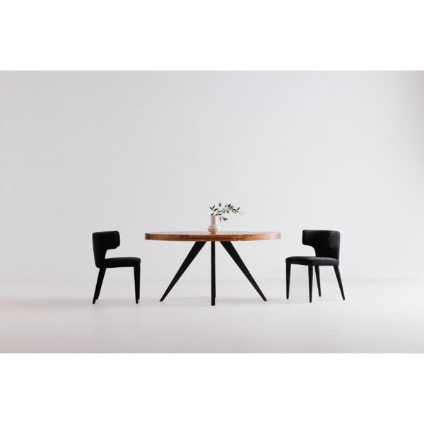 English Elm Dining Table Oval Solid Acacia Parquet Top Seats Six Cappuccino Transitional Style B2769P542760
