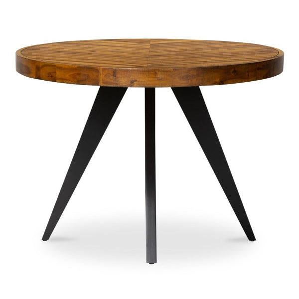 English Elm Dining Table Oval Solid Acacia Parquet Top Seats Six Cappuccino Transitional Style B2769P542760